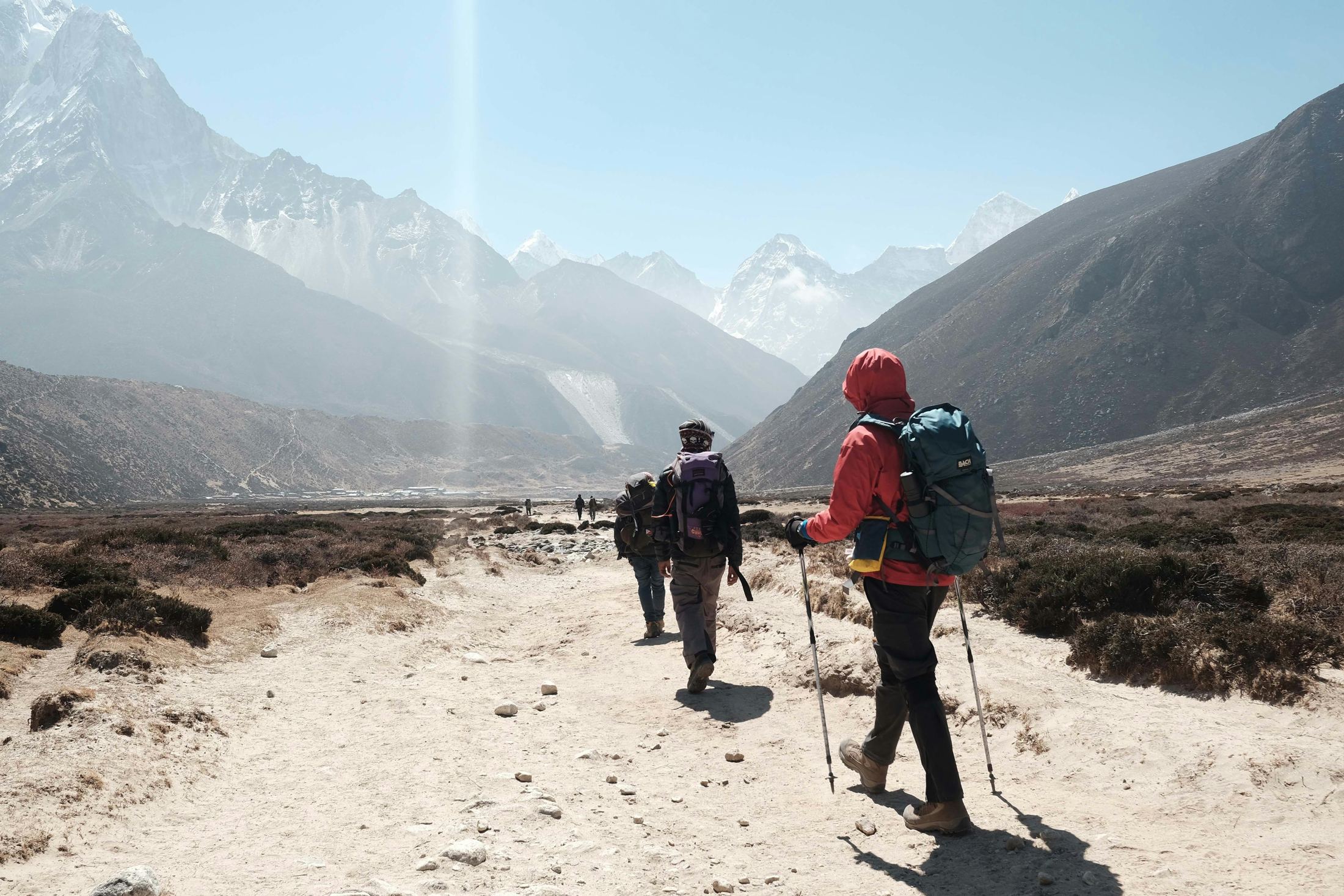 Trekkers in the Khumbu valley